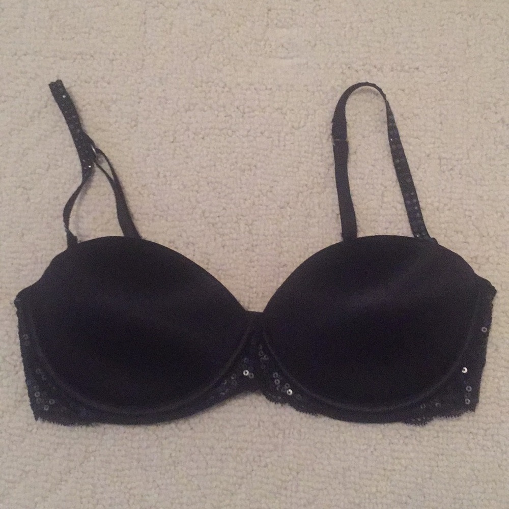 Victoria’s Secret PINK Black Sequin Sparkly 34C